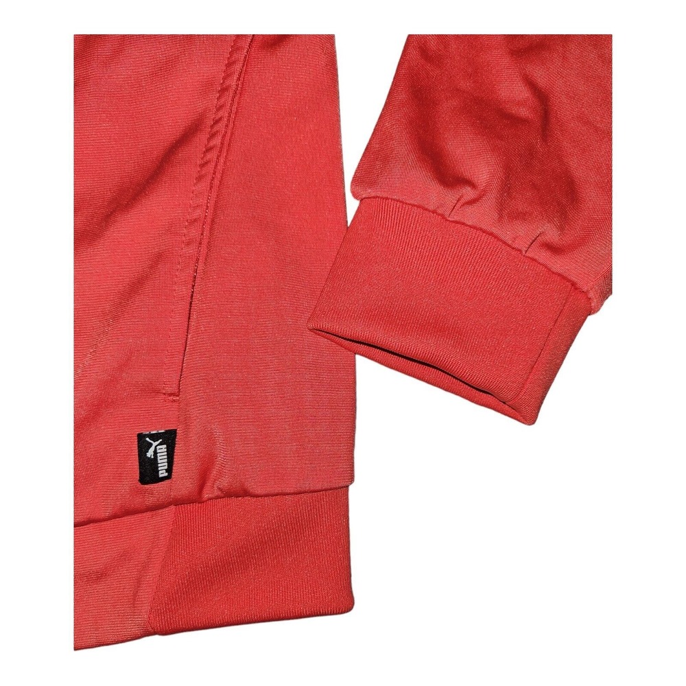 Puma Full Zip Jacket Women's Large Pink White Pockets Stretch Running Active - Picture 7 of 8